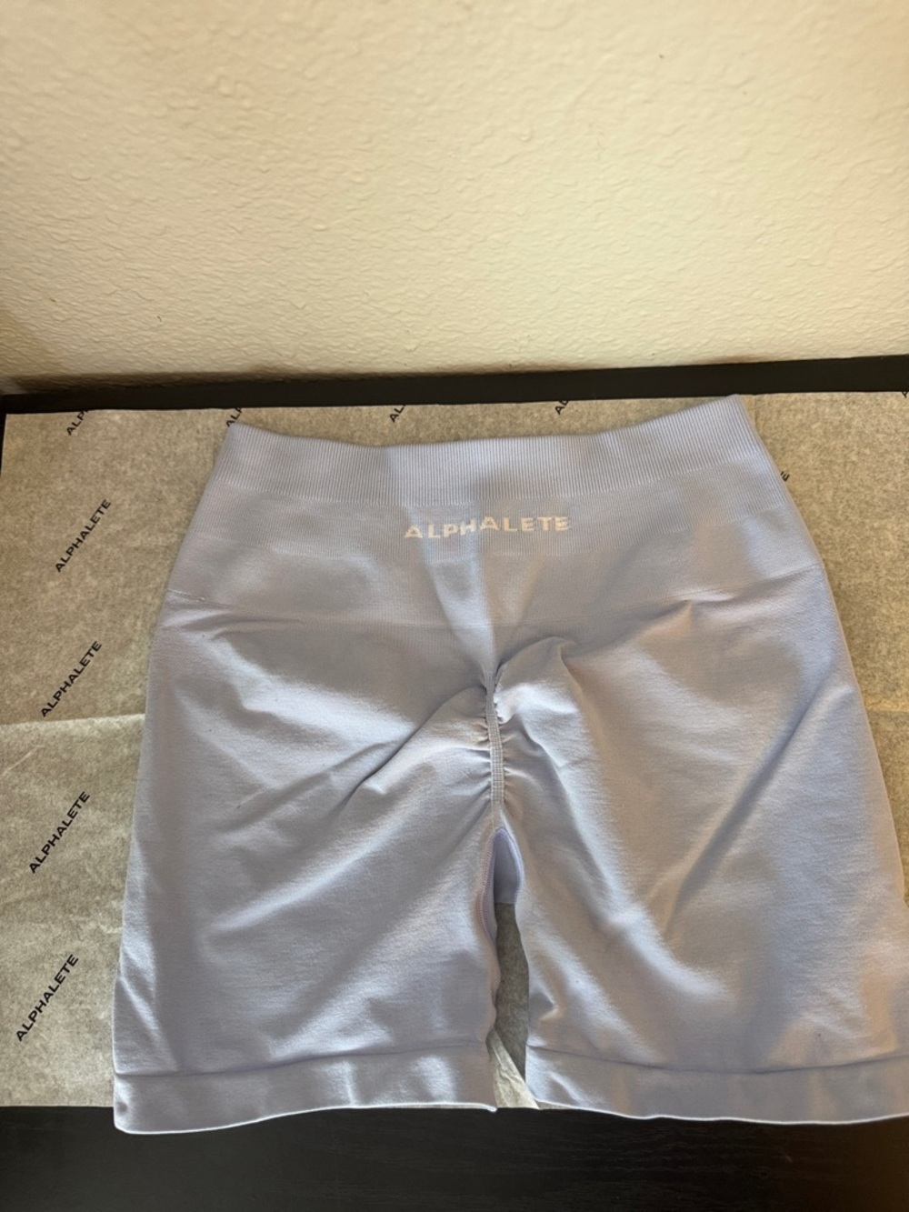 Alphalete Women's Light Blue Seamless Shorts